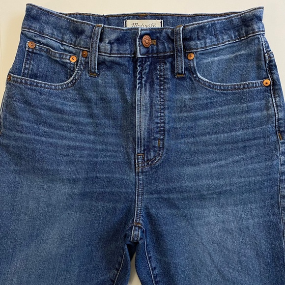 Madewell The Perfect Vintage Jean, Frayed/Raw Split Hem Style, 28 Waist, Blue - Picture 5 of 16